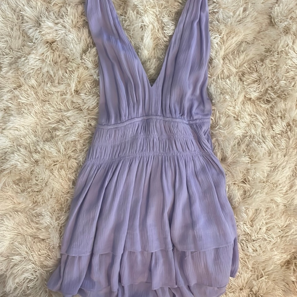 Mustard Seed purple tie dress size S